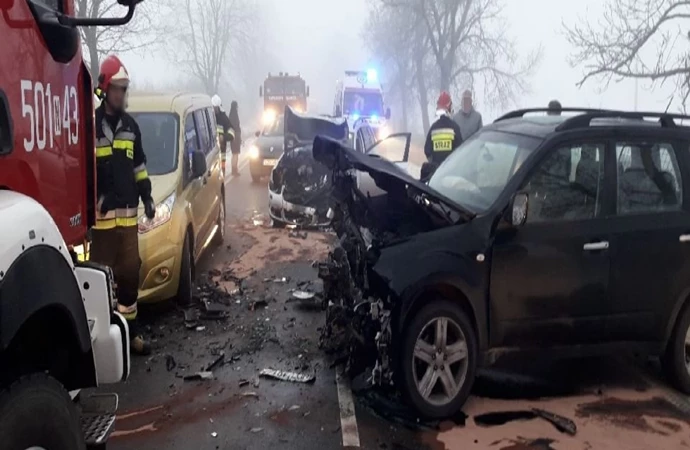 {Na terenie powiatu nidzickiego policjanci jednocześnie pracowali przy czterech wypadkach.}